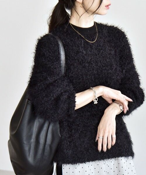 SHIPS / シップス ニット・セーター | quaranciel:〈手洗い可能〉ネップツイード クルーネック コンパクト ニット | 詳細19