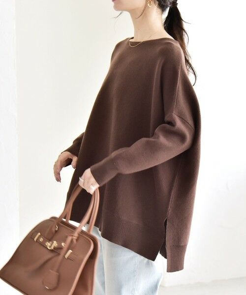 SHIPS / シップス ニット・セーター | quaranciel:〈洗濯機可能〉ボートネック ワイド ニット プルオーバー | 詳細14