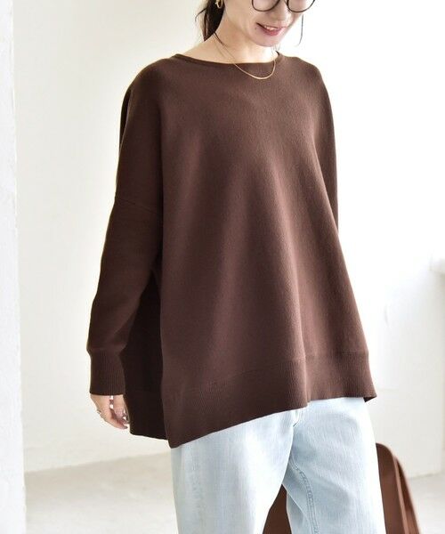 SHIPS / シップス ニット・セーター | quaranciel:〈洗濯機可能〉ボートネック ワイド ニット プルオーバー | 詳細15