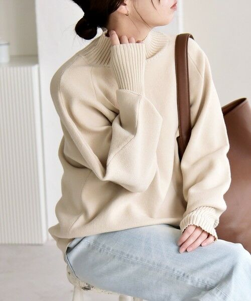 SHIPS / シップス ニット・セーター | quaranciel:〈洗濯機可能〉タートルネック ラグラン ロングリブ ニット プルオーバー | 詳細10