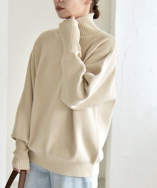 SHIPS / シップス ニット・セーター | quaranciel:〈洗濯機可能〉タートルネック ラグラン ロングリブ ニット プルオーバー | 詳細4