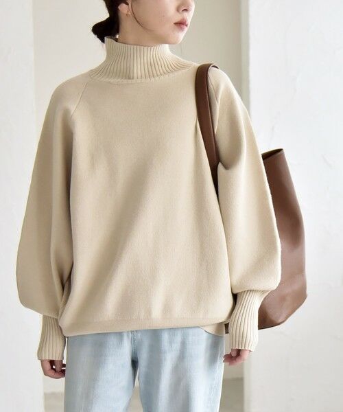 SHIPS / シップス ニット・セーター | quaranciel:〈洗濯機可能〉タートルネック ラグラン ロングリブ ニット プルオーバー | 詳細5