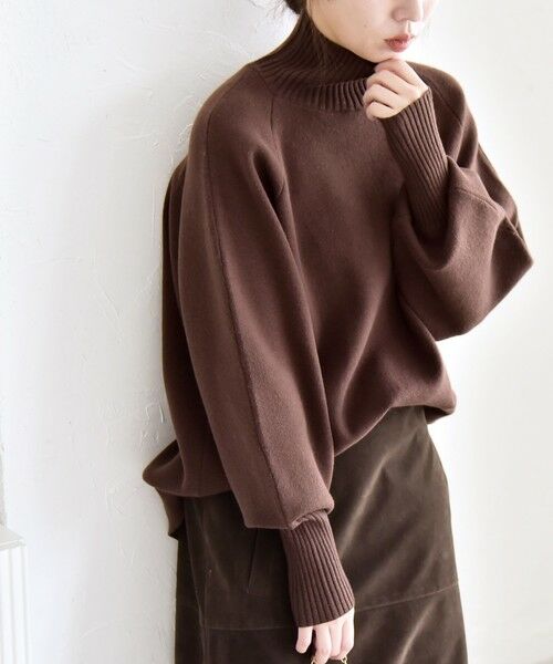 SHIPS / シップス ニット・セーター | quaranciel:〈洗濯機可能〉タートルネック ラグラン ロングリブ ニット プルオーバー | 詳細22