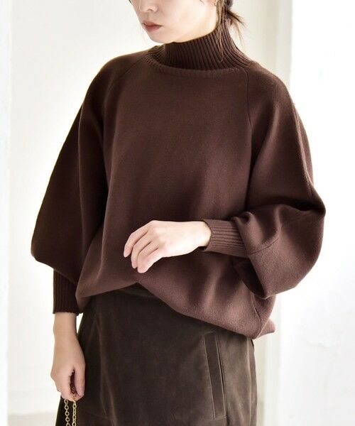 SHIPS / シップス ニット・セーター | quaranciel:〈洗濯機可能〉タートルネック ラグラン ロングリブ ニット プルオーバー | 詳細23