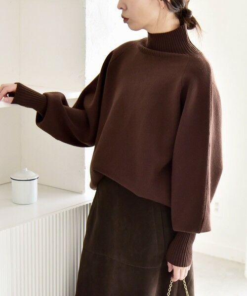 SHIPS / シップス ニット・セーター | quaranciel:〈洗濯機可能〉タートルネック ラグラン ロングリブ ニット プルオーバー | 詳細24