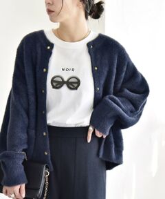 SHIPS / シップス カーディガン・ボレロ | quaranciel:〈手洗い可能〉ファーライク クルーネック スナップ ニット カーディガン