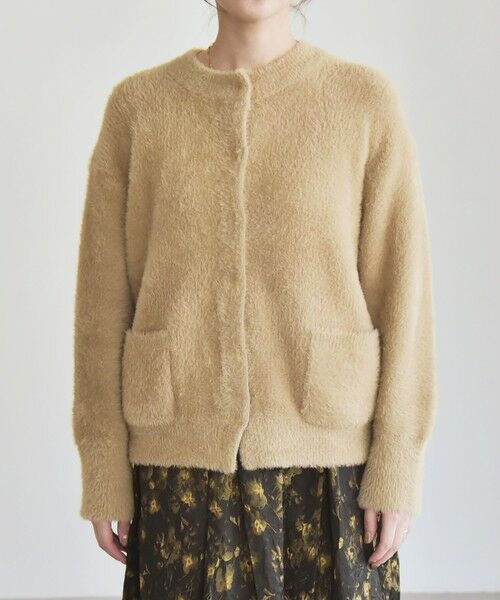 SHIPS / シップス カーディガン・ボレロ | quaranciel:〈手洗い可能〉ファーライク クルーネック スナップ ニット カーディガン | 詳細19
