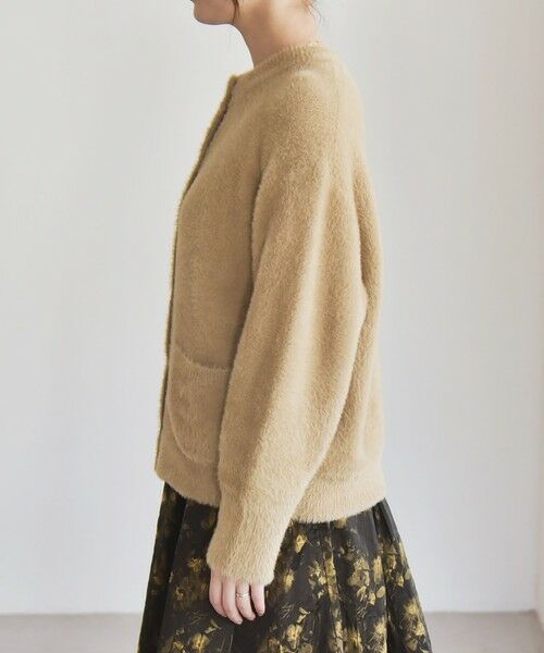 SHIPS / シップス カーディガン・ボレロ | quaranciel:〈手洗い可能〉ファーライク クルーネック スナップ ニット カーディガン | 詳細20