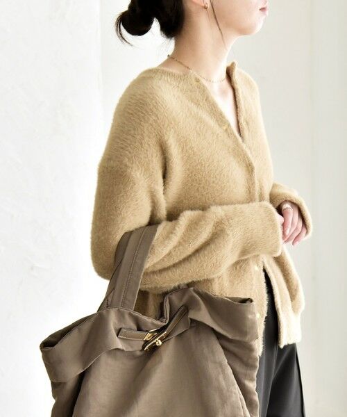 SHIPS / シップス カーディガン・ボレロ | quaranciel:〈手洗い可能〉ファーライク クルーネック スナップ ニット カーディガン | 詳細6