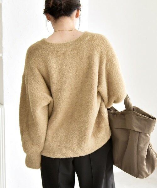 SHIPS / シップス カーディガン・ボレロ | quaranciel:〈手洗い可能〉ファーライク クルーネック スナップ ニット カーディガン | 詳細7