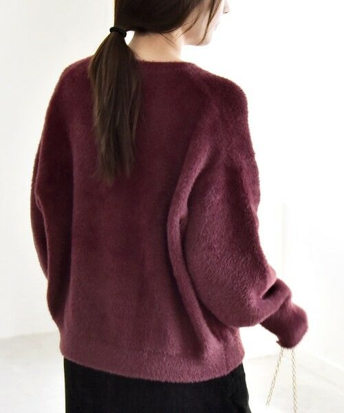 SHIPS / シップス カーディガン・ボレロ | quaranciel:〈手洗い可能〉ファーライク クルーネック スナップ ニット カーディガン | 詳細26