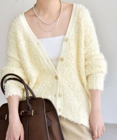 SHIPS / シップス カーディガン・ボレロ | quaranciel:〈手洗い可能〉ネップツイード Vネック ニット カーディガン