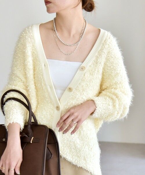 SHIPS / シップス カーディガン・ボレロ | quaranciel:〈手洗い可能〉ネップツイード Vネック ニット カーディガン | 詳細5