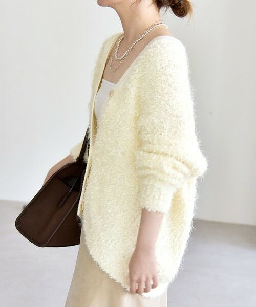 SHIPS / シップス カーディガン・ボレロ | quaranciel:〈手洗い可能〉ネップツイード Vネック ニット カーディガン | 詳細7