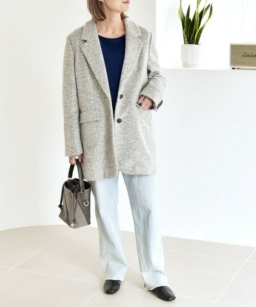 SHIPS / シップス その他アウター | quaranciel: スライバー オーバー テーラード ジャケット コート | 詳細1