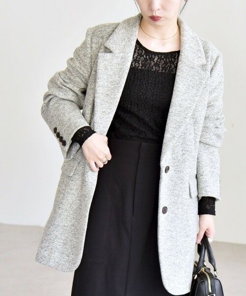 SHIPS / シップス その他アウター | quaranciel: スライバー オーバー テーラード ジャケット コート | 詳細12