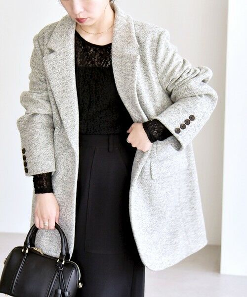 SHIPS / シップス その他アウター | quaranciel: スライバー オーバー テーラード ジャケット コート | 詳細13