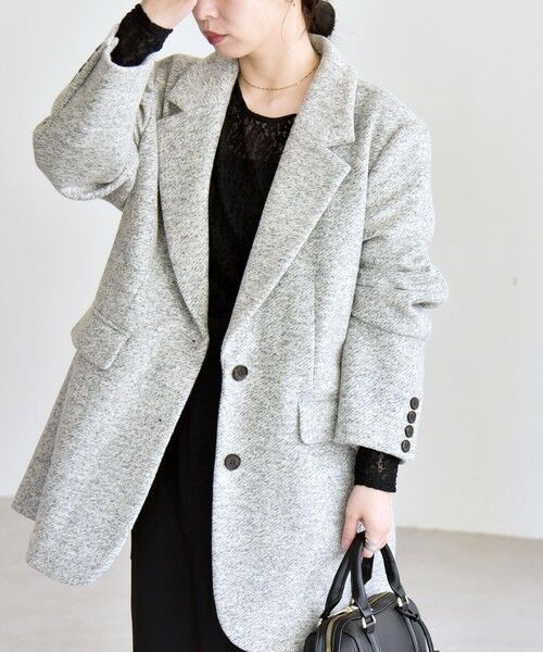 SHIPS / シップス その他アウター | quaranciel: スライバー オーバー テーラード ジャケット コート | 詳細14