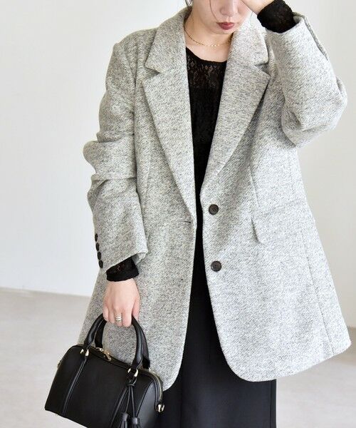 SHIPS / シップス その他アウター | quaranciel: スライバー オーバー テーラード ジャケット コート | 詳細15