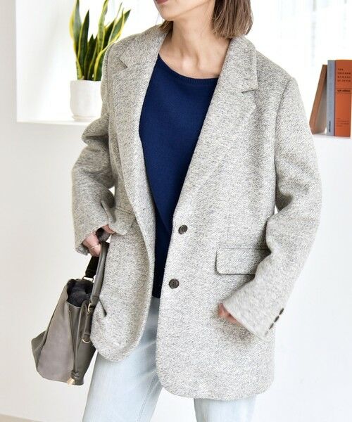 SHIPS / シップス その他アウター | quaranciel: スライバー オーバー テーラード ジャケット コート | 詳細3