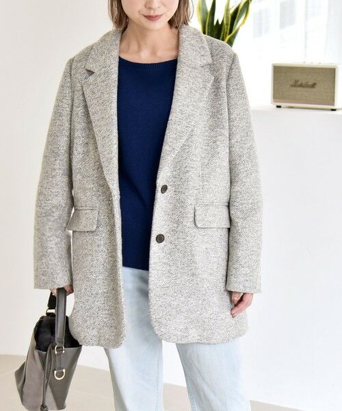 SHIPS / シップス その他アウター | quaranciel: スライバー オーバー テーラード ジャケット コート | 詳細4