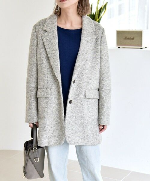 SHIPS / シップス その他アウター | quaranciel: スライバー オーバー テーラード ジャケット コート | 詳細5