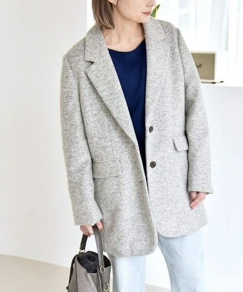 SHIPS / シップス その他アウター | quaranciel: スライバー オーバー テーラード ジャケット コート | 詳細8