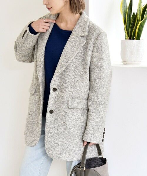 SHIPS / シップス その他アウター | quaranciel: スライバー オーバー テーラード ジャケット コート | 詳細9