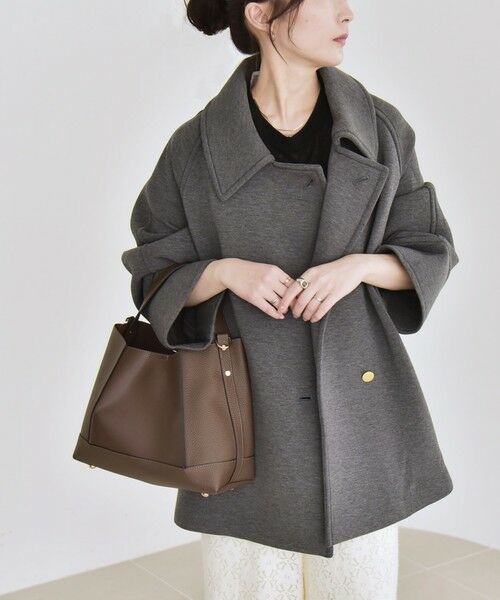 SHIPS / シップス ステンカラーコート | 《追加予約》quaranciel:〈手洗い可能〉ダンボール ステンカラー ジャケット コート25AW | 詳細3