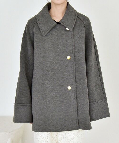 SHIPS / シップス ステンカラーコート | 《追加予約》quaranciel:〈手洗い可能〉ダンボール ステンカラー ジャケット コート25AW | 詳細16