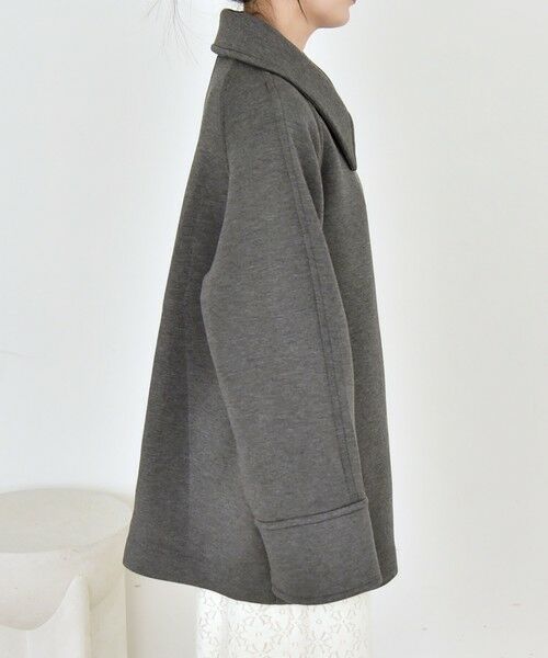 SHIPS / シップス ステンカラーコート | 《追加予約》quaranciel:〈手洗い可能〉ダンボール ステンカラー ジャケット コート25AW | 詳細17