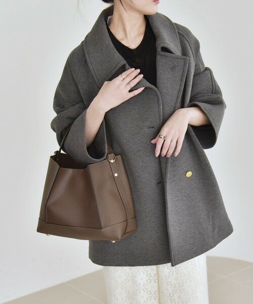 SHIPS / シップス ステンカラーコート | 《追加予約》quaranciel:〈手洗い可能〉ダンボール ステンカラー ジャケット コート25AW | 詳細6