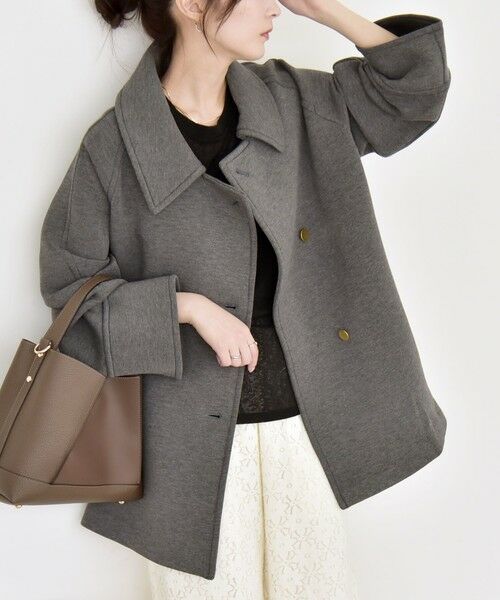 SHIPS / シップス ステンカラーコート | 《追加予約》quaranciel:〈手洗い可能〉ダンボール ステンカラー ジャケット コート25AW | 詳細7