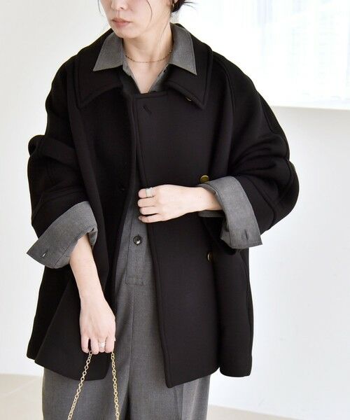 SHIPS / シップス ステンカラーコート | 《追加予約》quaranciel:〈手洗い可能〉ダンボール ステンカラー ジャケット コート25AW | 詳細23