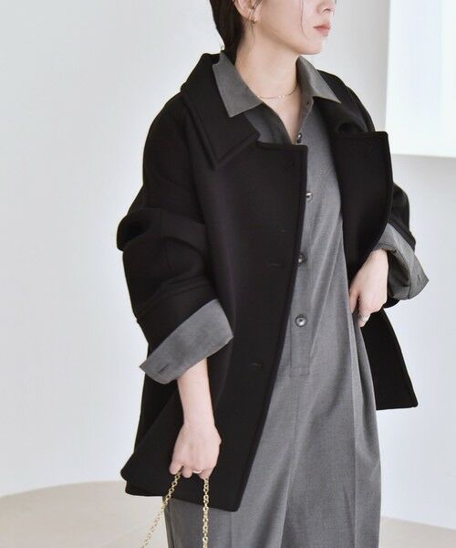 SHIPS / シップス ステンカラーコート | 《追加予約》quaranciel:〈手洗い可能〉ダンボール ステンカラー ジャケット コート25AW | 詳細24