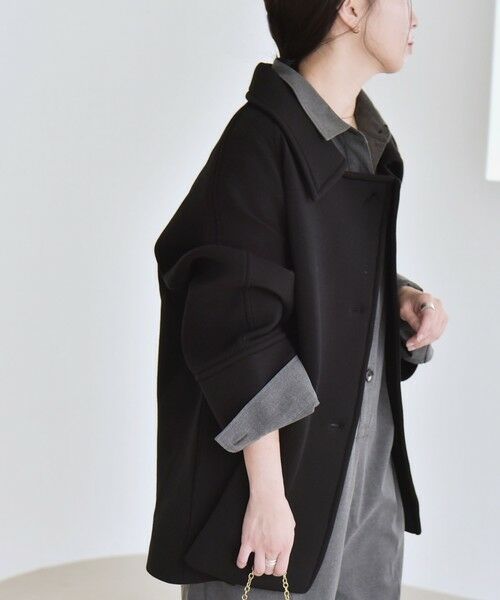 SHIPS / シップス ステンカラーコート | 《追加予約》quaranciel:〈手洗い可能〉ダンボール ステンカラー ジャケット コート25AW | 詳細26