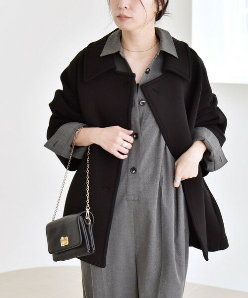 SHIPS / シップス ステンカラーコート | 《追加予約》quaranciel:〈手洗い可能〉ダンボール ステンカラー ジャケット コート25AW | 詳細27