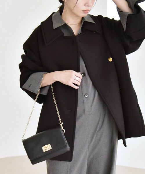 SHIPS / シップス ステンカラーコート | 《追加予約》quaranciel:〈手洗い可能〉ダンボール ステンカラー ジャケット コート25AW | 詳細28