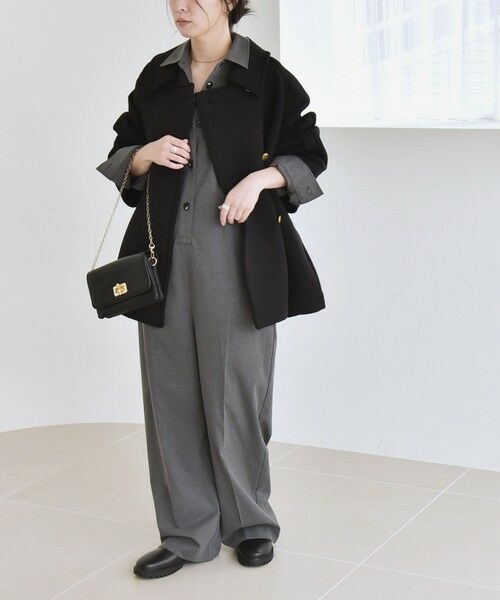 SHIPS / シップス ステンカラーコート | 《追加予約》quaranciel:〈手洗い可能〉ダンボール ステンカラー ジャケット コート25AW | 詳細21