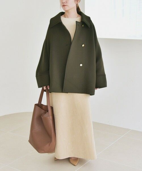 SHIPS / シップス ステンカラーコート | 《一部追加予約》quaranciel:〈手洗い可能〉ダンボール ステンカラー ジャケット コート | 詳細27