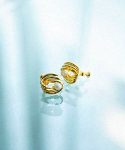 SHIPS / シップス ピアス・イヤリング | quaranciel: ツイスト イミテーション パール イヤリング | 詳細2