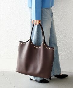 SHIPS / シップス トートバッグ | 《追加予約》【WEB限定】SHIPS any: ポーチ付き スタッズ A4 トート バッグ