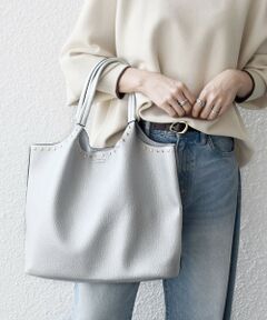 SHIPS / シップス トートバッグ | 《追加予約》【WEB限定】SHIPS any: ポーチ付き スタッズ A4 トート バッグ