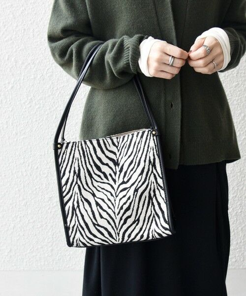 SHIPS / シップス トートバッグ | SHIPS any: レオパード ゼブラ スクエア トート バッグ | 詳細2