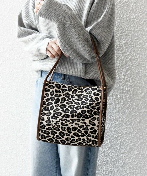 SHIPS / シップス トートバッグ | SHIPS any: レオパード ゼブラ スクエア トート バッグ | 詳細4