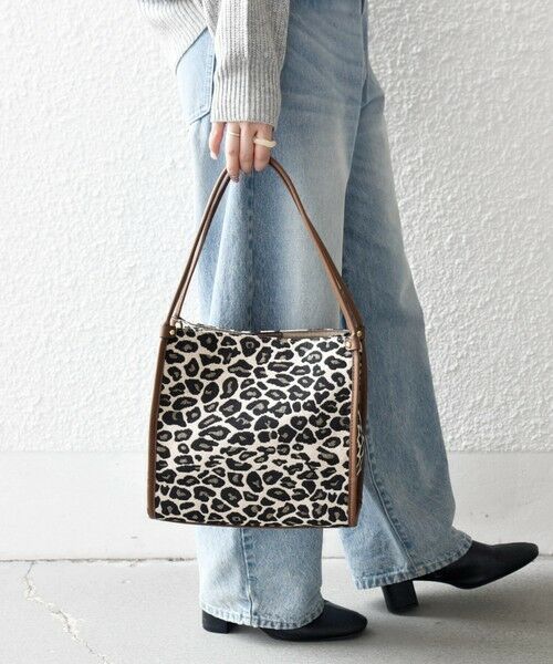 SHIPS / シップス トートバッグ | SHIPS any: レオパード ゼブラ スクエア トート バッグ | 詳細5