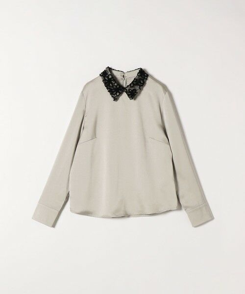 SHIPS / シップス シャツ・ブラウス | 《一部追加予約》SHIPS any:〈洗濯機可能〉サテン レースカラー ブラウス | 詳細9