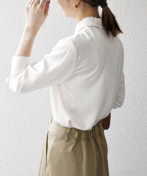 SHIPS / シップス シャツ・ブラウス | 《一部追加予約》SHIPS any:〈洗濯機可能〉サテン レースカラー ブラウス | 詳細22