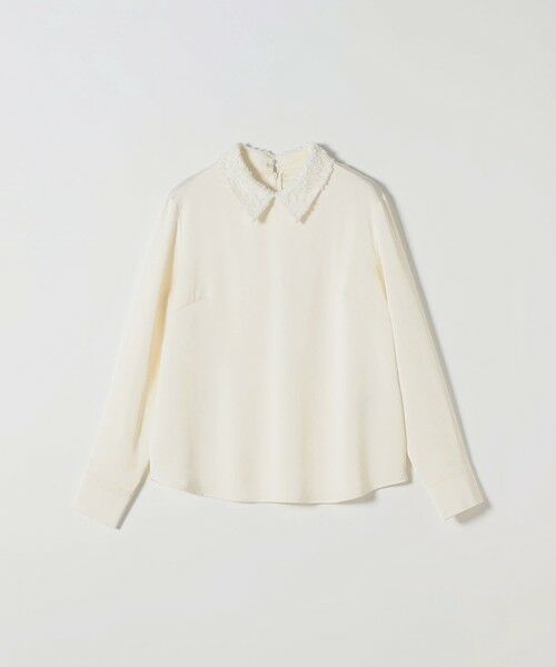 SHIPS / シップス シャツ・ブラウス | 《一部追加予約》SHIPS any:〈洗濯機可能〉サテン レースカラー ブラウス | 詳細24