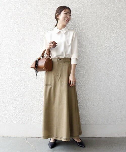 SHIPS / シップス シャツ・ブラウス | 《一部追加予約》SHIPS any:〈洗濯機可能〉サテン レースカラー ブラウス | 詳細16